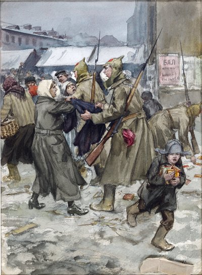 Libero scambio a Pietrogrado di Vladimirov, Ivan Alexeyevich (1869-1947) da Ivan Alexeyevich Vladimirov