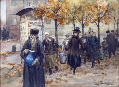 Pietrogrado Senza Acqua di Vladimirov, Ivan Alexeyevich (1869-1947). Acquerello, Gouache su Carta da Ivan Alexeyevich Vladimirov