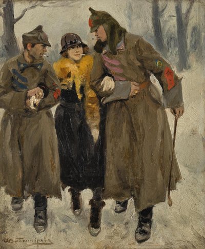 Soldati con prostituta da Ivan Alexeyevich Vladimirov