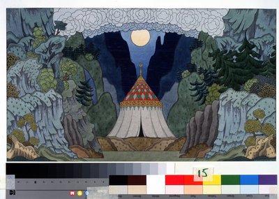 Disegno preparatorio per la scenografia dell