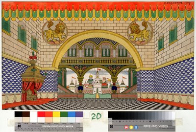 Disegno preparatorio per la scenografia dell