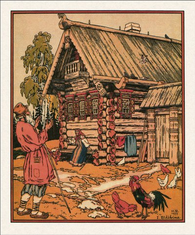 Illustrazione per La fiaba del pescatore e del pesce da Ivan Yakovlevich Bilibin