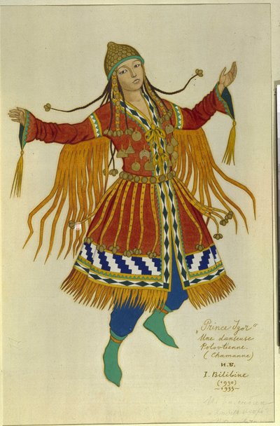 Una danzatrice sciamana polovtsiana da Ivan Yakovlevich Bilibin