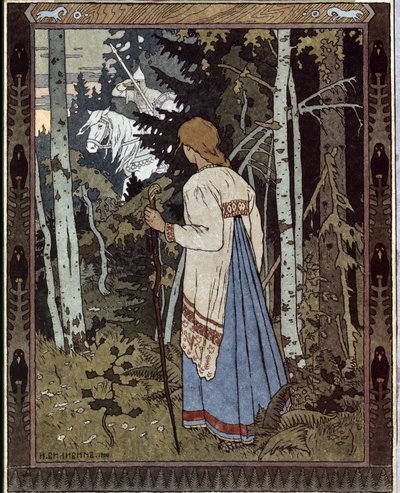 Vassilissa la bellissima e il cavaliere bianco da Ivan Yakovlevich Bilibin