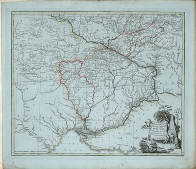 Mappa generale del Governatorato di Novorossiysk, 1779 da Ivan Ivanovich Islenyev