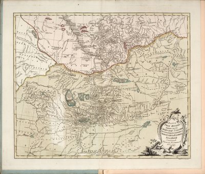 Mappa del fiume Irtysh, la parte meridionale del Governatorato della Siberia, 1777 da Ivan Ivanovich Islenyev