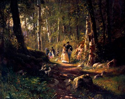 Passeggiata in una foresta, 1869 da Ivan Ivanovich Shishkin