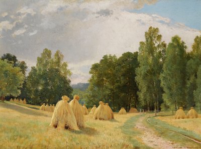 Covoni di fieno a Preobrajenskoie, Russia da Ivan Ivanovich Shishkin