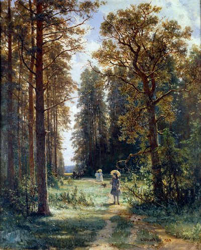 Sentiero nel bosco Paesaggio di radura in una foresta (1880) San Pietroburgo, Museo dell