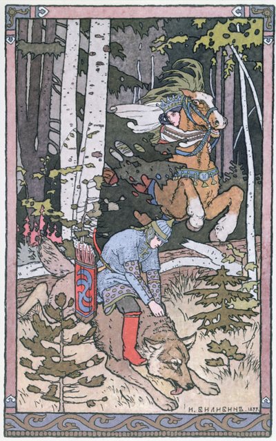 Scena da una fiaba russa, 1899 da Ivan Yakovlevich Bilibin