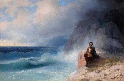Aleksandr Puškin sul Mar Nero, 1868 da Ivan Konstantinovich Aivazovsky