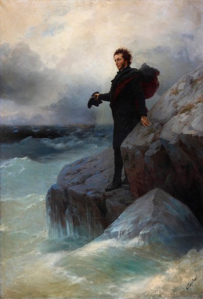 Addio, elemento libero, o Mare! Aleksandr Puškin sul Mar Nero, 1877 da Ivan Konstantinovich Aivazovsky