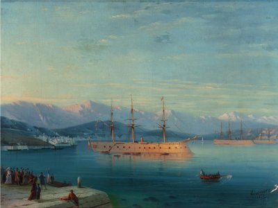 Navi francesi che partono dal Mar Nero 1871 da Ivan Konstantinovich Aivazovsky