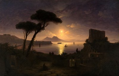 La Baia di Napoli di Notte al Chiaro di Luna da Ivan Konstantinovich Aivazovsky