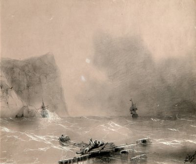 Il disastro della flotta britannica al largo della costa di Balaclava il 14 novembre 1854, 1854 da Ivan Konstantinovich Aivazovsky