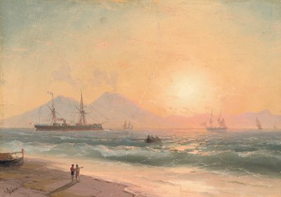 Guardando le navi al tramonto da Ivan Konstantinovich Aivazovsky