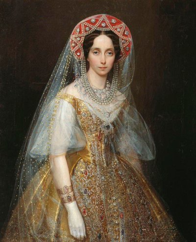 Ritratto della Granduchessa Maria Alexandrovna, futura imperatrice di Russia da Ivan Kosmich Makarov