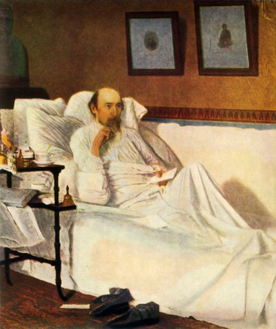Ritratto di Nekrasov da Ivan Kramskoy