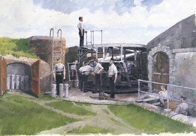 Postazione di Cannone, Castello di Pendennis, Cornovaglia, XIX secolo, 1998 da Ivan Lapper