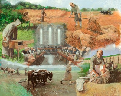 Monaci al lavoro, XIII secolo, c1990-2010 da Ivan Lapper