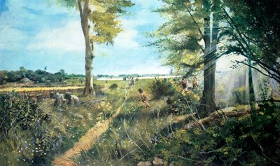 Paesaggio di Stonehenge, c3000 a.C., c1990-2010 da Ivan Lapper
