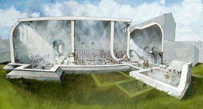 La casa da bagno nella città romana di Wroxeter da Ivan Lapper