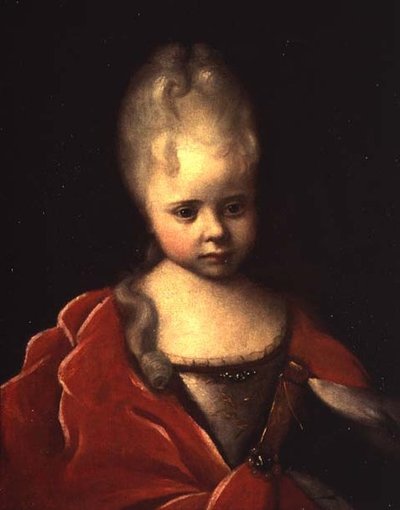 Ritratto della Granduchessa Yelizaveta Petrovna da bambina, c.1712-13 da Ivan Nikitich Nikitin