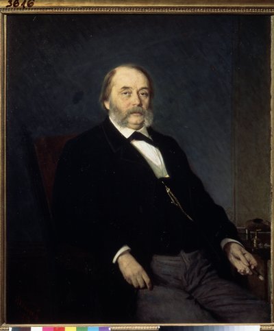 Ritratto dello scrittore Ivan Goncharov (1812-1891). Dipinto di Ivan Nikolayevich Kramskoi (1837-1887), olio su tela da Ivan Nikolaevich Kramskoy