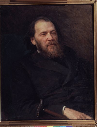 Ritratto del poeta Iakov Polonski da Ivan Nikolaevich Kramskoy