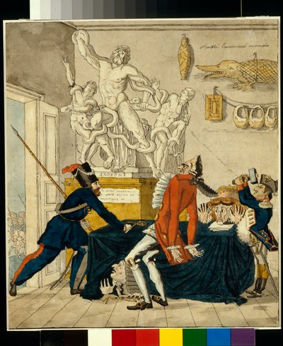 Napoleone Bonaparte vende beni rubati, tra cui il gruppo del Laocoonte da Ivan Nikolayevich Terebenev