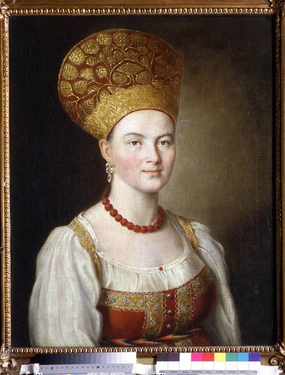 Ritratto di donna in abito russo da Ivan Petrovich Argunov