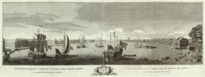 Veduta del fiume Neva tra il cantiere navale e l