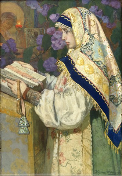 La fanciulla in preghiera da Ivan Silych Goriuschkin Sorokopudov