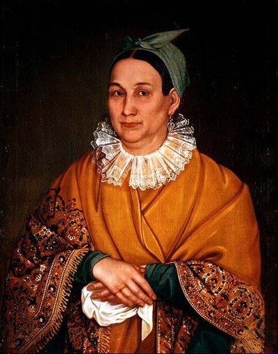 Ritratto di una moglie di mercante da Ivan Vasilievich Tarkhanov