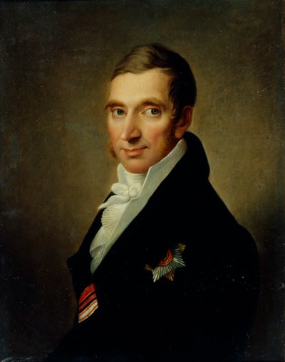 Ritratto del medico Johann-Georg von Ruehl, 1823 da Ivan Vasilyevich Luchaninov