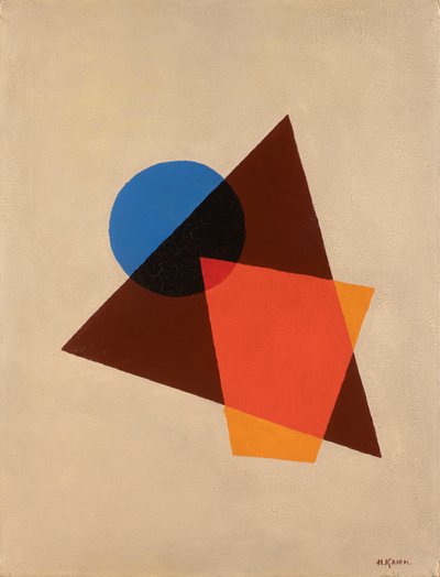 Composizione con rosso trasparente, marrone e blu, 1920 da Ivan Vassilyevich Klyun