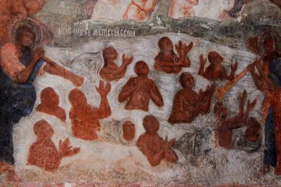 Affresco nella Cattedrale di Nostra Signora del Segno, Novgorod, inizio XVIII sec. da Ivan Yakovlevich Bakhmatov