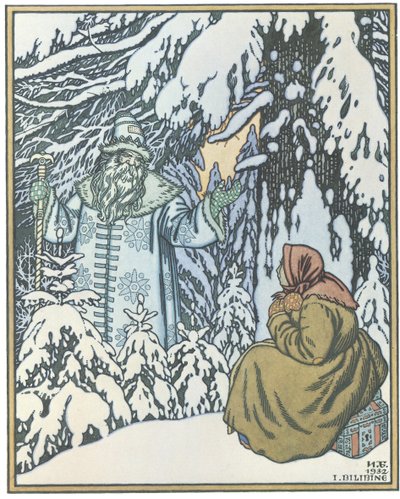 Illustrazione per la fiaba Morozko, 1932 da Ivan Yakovlevich Bilibin