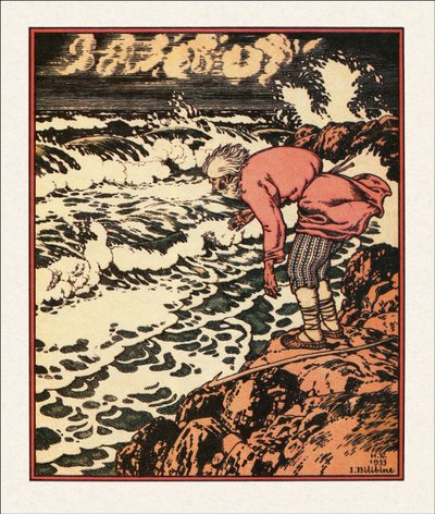 Illustrazione per La fiaba del pescatore e del pesce, 1933 da Ivan Yakovlevich Bilibin