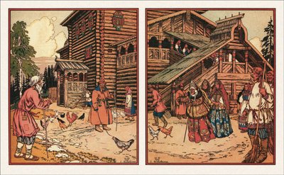 Illustrazione per La fiaba del pescatore e del pesce, 1933 da Ivan Yakovlevich Bilibin