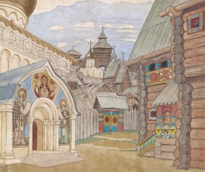 Villaggio russo. Scenografia per l