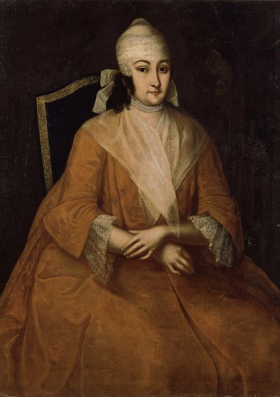 Ritratto di Anna Leopoldovna, reggente di Russia 1718-1746, tra il 1740 e il 1746 da Ivan Yakovlevich Vishnyakov