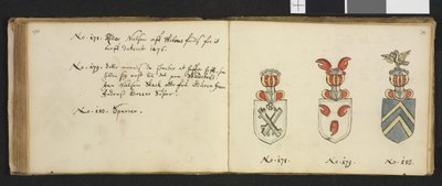 Illustrazione tratta da un archivio privato nella Biblioteca Nazionale intitolata Insignia quædam virorum illustrium in Norvegia quodam habitantium di Iver Nielssøn Hirtzholm da Iver Hirtzholm