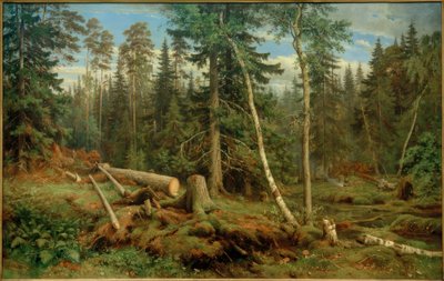 I.I. Schischkin, Taglio del legno da Ivan Ivanovich Shishkin