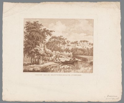 Compagnia sulla riva del Brouwerskolk a Overveen da Izaak Jansz. de Wit