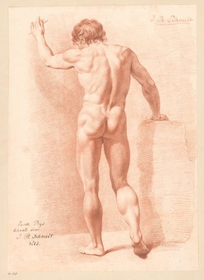 Nudo maschile in piedi, visto di schiena (1° premio 1805) da Izaak Riewert Schmidt