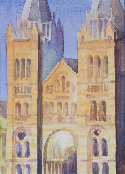 Ingresso principale del Museo di Storia Naturale, Londra, Tramonto, 1994 da Izabella Godlewska de Aranda
