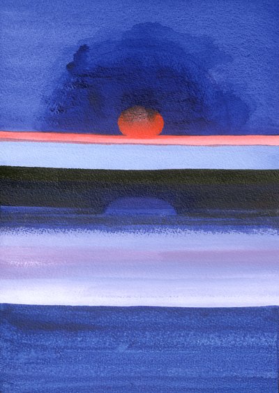 Paesaggio marino, Tramonto, Helsinki, 1991 da Izabella Godlewska de Aranda