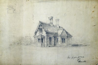 Casa della stazione, c.1850 da J.A. Davies