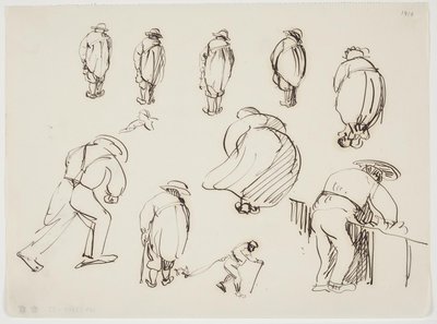 Studi di figure di spalle da J.A. Jerichau